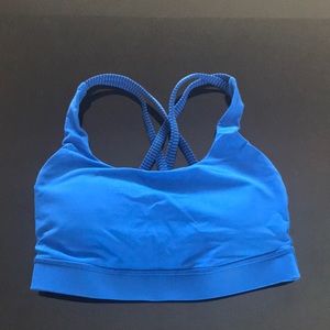 Lululemon energy bra size 4 running training blue